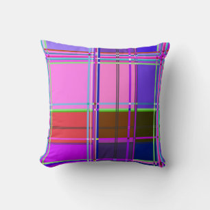 Fabric Trasa Färg Squares Kudde