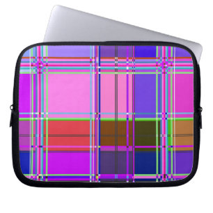 Fabric Trasa Färg Squares Laptop Sleeve