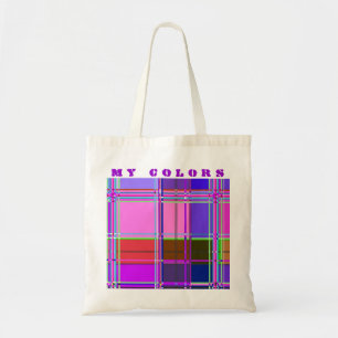 Fabric Trasa Färg Squares Tygkasse