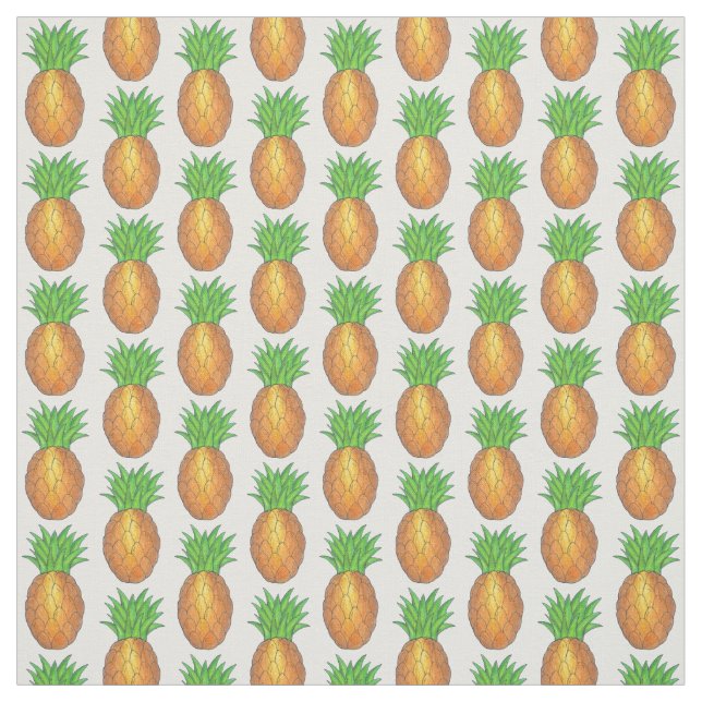 Fabric Tropical Pineapple Pineapples Tyg (Provkarta)