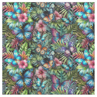 Fabric with snowstorms “Flight in the jungle” Tyg