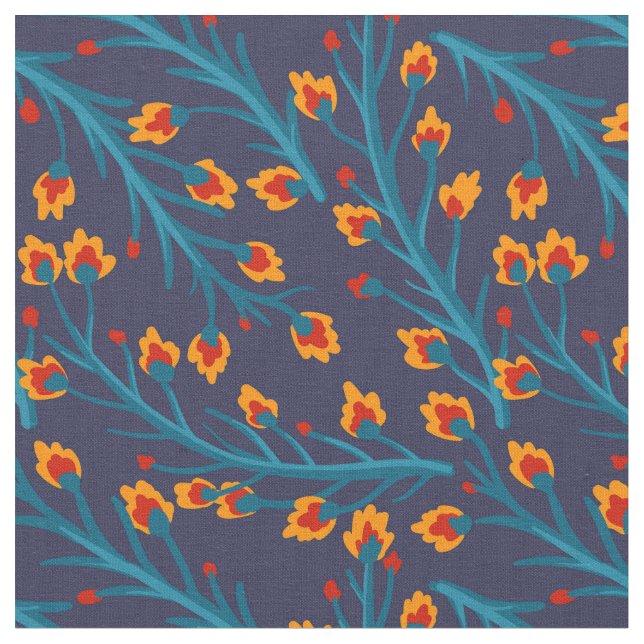 Fabric with vintage blommönster. tyg (Närbild)