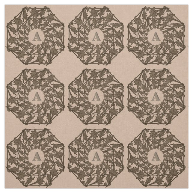 Fabric - Woven Löv with Initial Tyg (Provkarta)