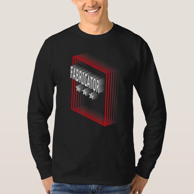Fabricator Job Title Appreciation Retro T Shirt (Framsida)