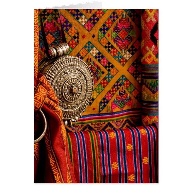 Fabrics, Bhutan Hälsningskort (Framsidan)