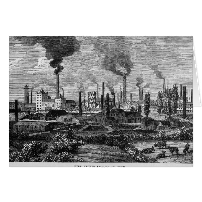 Fabrik för Herr Krupps i Essen, Tyskland Hälsningskort (Framsidan Horizontal)