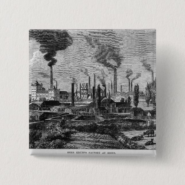 Fabrik för Herr Krupps i Essen, Tyskland Knapp (Framsida)