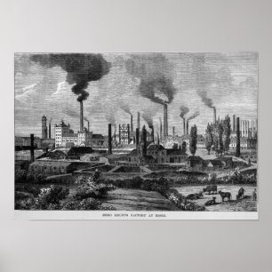 Fabrik för Herr Krupps i Essen, Tyskland Poster