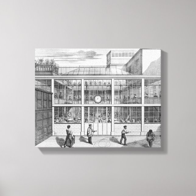 Fabrik för pistol patroner, Usine Chaudun Canvastryck (Framsida)