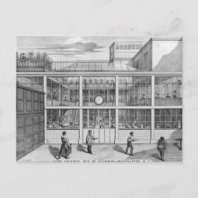 Fabrik för pistol patroner, Usine Chaudun Vykort (Framsida)