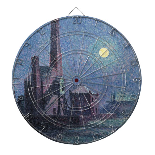 Fabrik i Moonlight (urbana landskapet) (Luce) Darttavla (Framsidan)