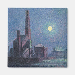 Fabrik i Moonlight (urbana landskapet) (Luce) Magnet