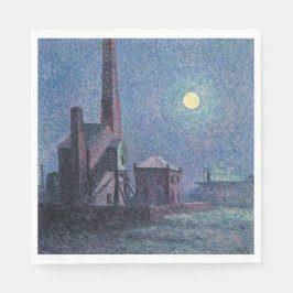 Fabrik i Moonlight (urbana landskapet) (Luce) Pappersservett