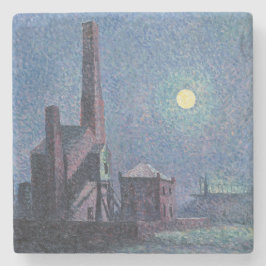 Fabrik i Moonlight (urbana landskapet) (Luce) Stenunderlägg