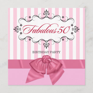 Fabrikat 50 - Anpassningsbar Födelsedagsfest inbju Inbjudningar