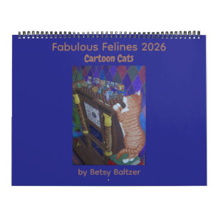 Fabrikat Kattdjur 2026 Tecknad Cats Kalender