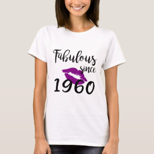 Fabrikat sedan 1960 Glam Kiss Birthday Women Läpp T Shirt