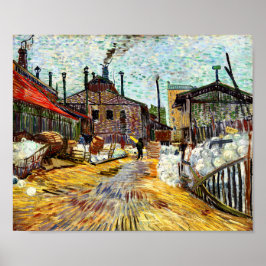 Fabriken (1887) av Vincent Van Gogh Poster