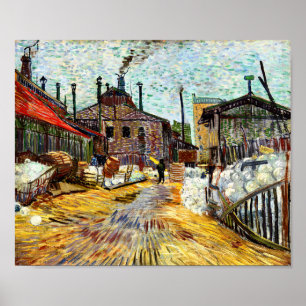 Fabriken (1887) av Vincent Van Gogh Poster