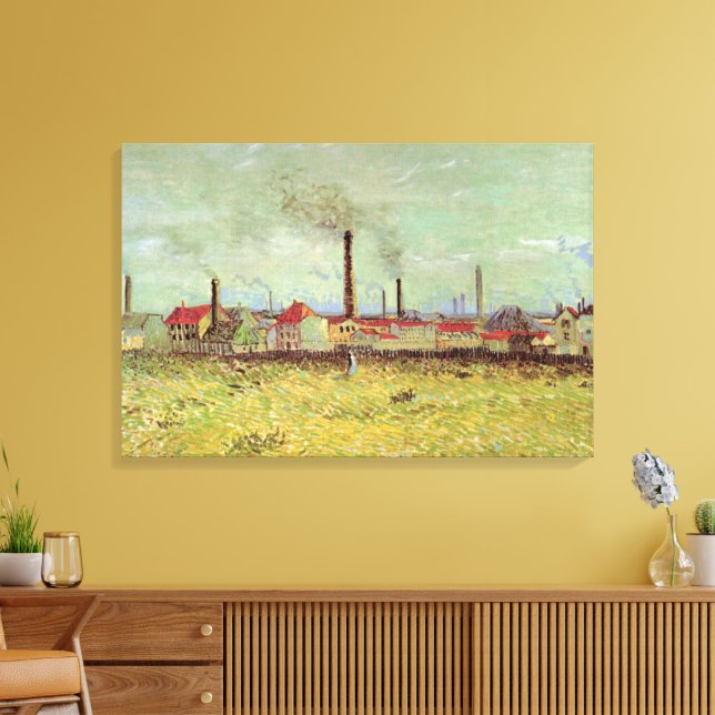 Fabriker i Asnieres av Vincent van Gogh Canvastryck (Insitu (Vardagsrum))