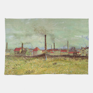Fabriker i Asnieres av Vincent van Gogh Kökshandduk