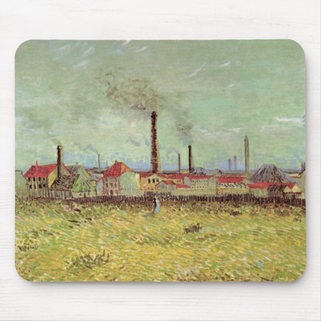 Fabriker i Asnieres av Vincent van Gogh Musmatta (Framsidan)