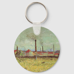 Fabriker i Asnieres av Vincent van Gogh Nyckelring