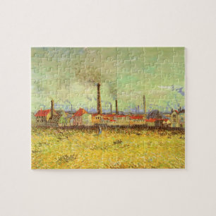 Fabriker i Asnieres av Vincent van Gogh Pussel