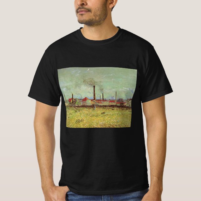 Fabriker i Asnieres av Vincent van Gogh T Shirt (Framsida)
