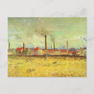 Fabriker i Asnieres av Vincent van Gogh Vykort