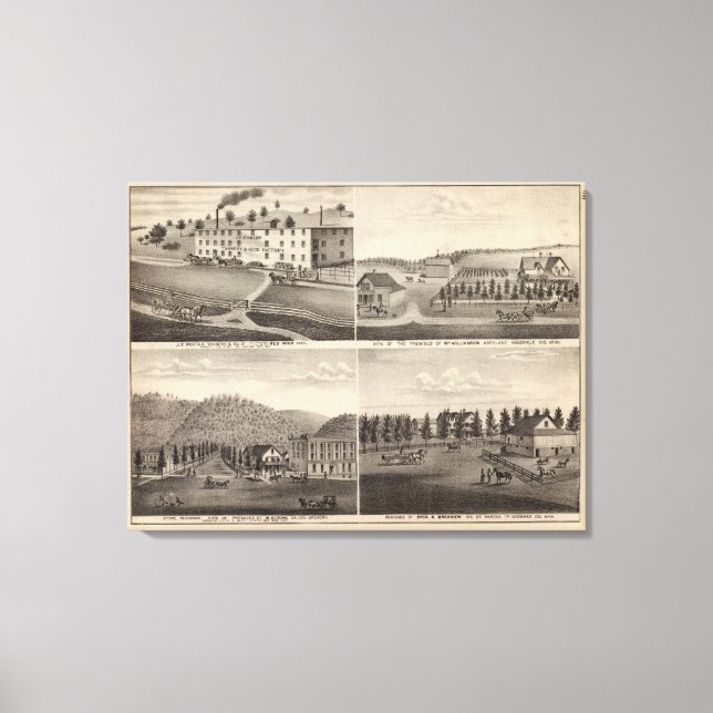 Fabriker, lager och bostäder, Minnesota Canvastryck (Framsida)