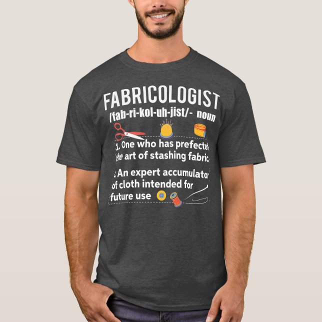 Fabrikolog Funny Sewing Fabric Älskare Premium T Shirt (Framsida)