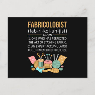 Fabrikologer Facts Quilter Quilting Sewer Sewing Vykort