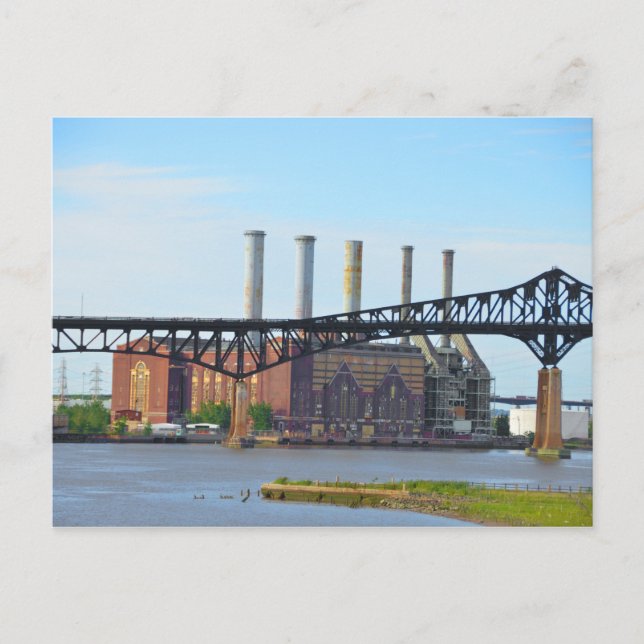 Fabriksbaktill på vykortet för bryggan vykort (Framsida)