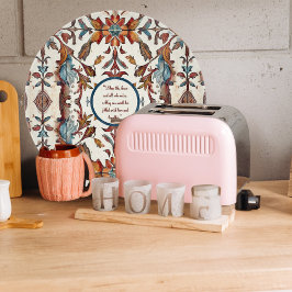 Fabriksblomma och blått Anpassade runda