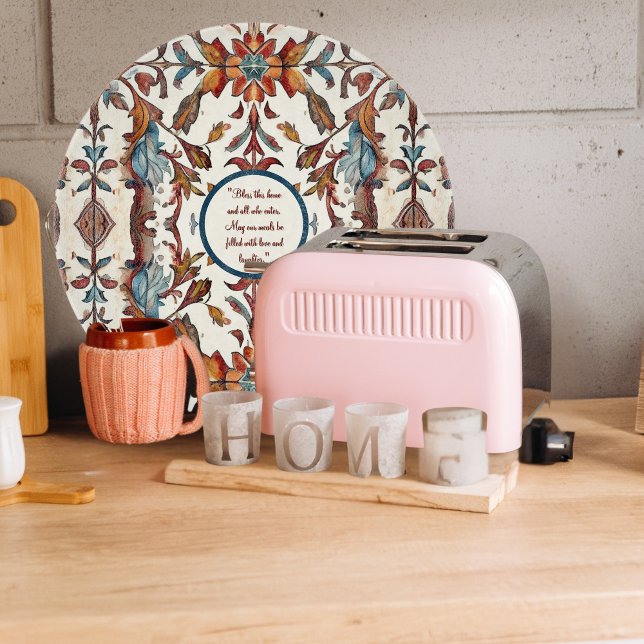 Fabriksblomma och blått Anpassade runda (Skapare uppladdad)