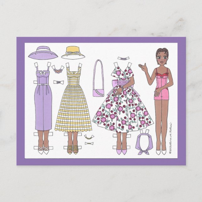 Fabriksdagbok: Alicia Pappert vykort för doll (Framsida)