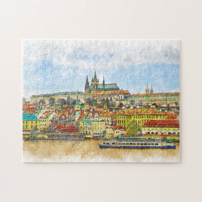 Fabriksfärgad Vintage Romantik Travel Pussel (Horisontell)