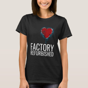 Fabriksinfektion med ombränt hjärta, öppen hjärt - t shirt