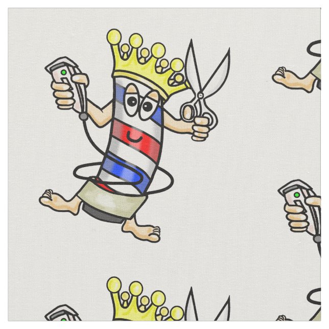 Fabriksmaterial för Barber Pole Tecknade figurer Tyg (Närbild)