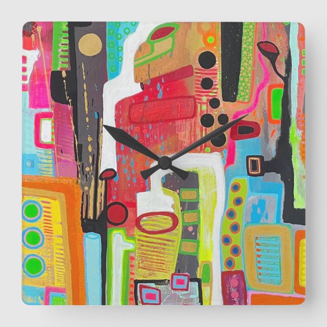 Fabriksväggslås Fyrkantig Klocka (Framsida)