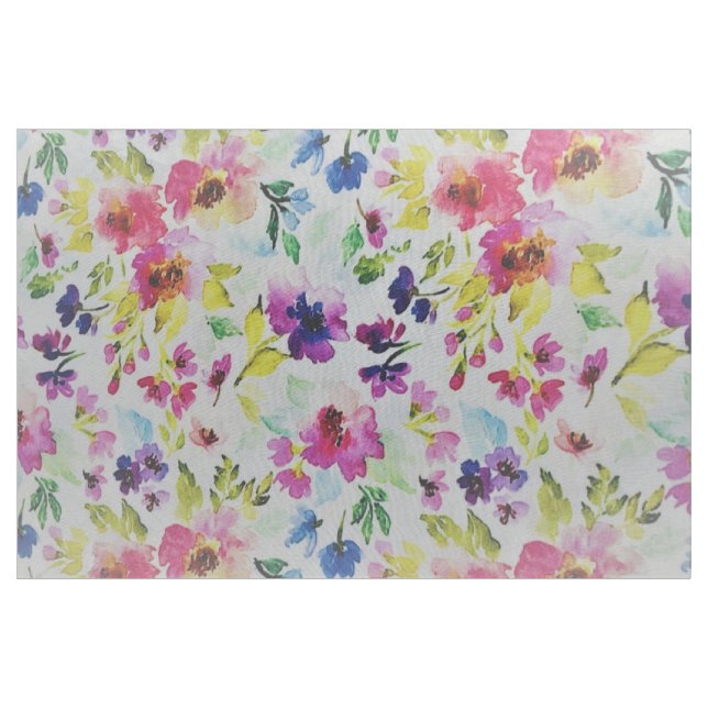 FABRISKMATERIAL AV IVORY LINEN BLOMMIGT TYG (Yard)