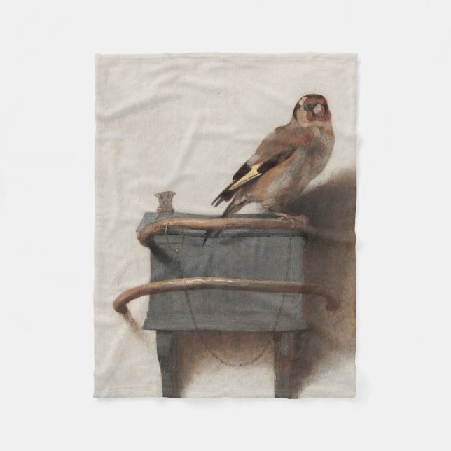Fabritius - utskriften av Goldfinch Painting Art Fleecefilt (Framsidan)