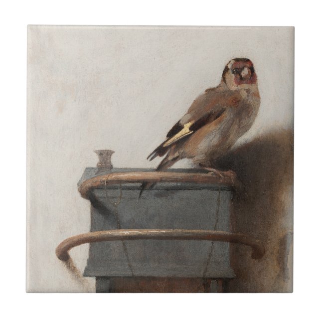 Fabritius - utskriften av Goldfinch Painting Art Kakelplatta (Framsidan)