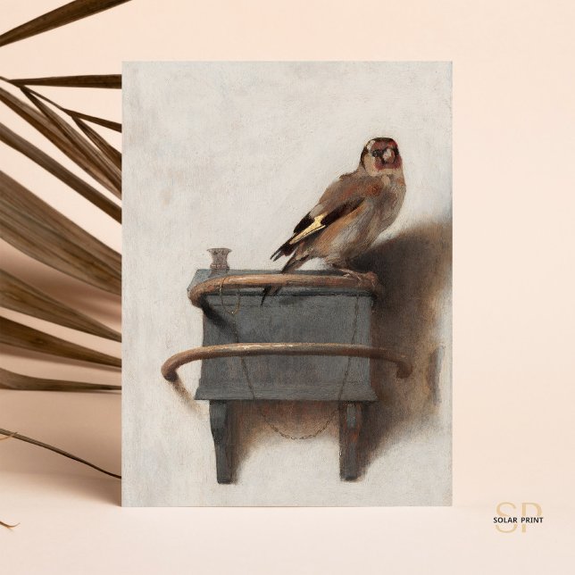 Fabritius - utskriften av Goldfinch Painting Art Vykort (Skapare uppladdad)