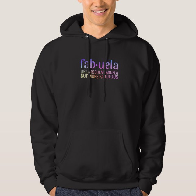 Fabuela Abuela Grandma Cute Grandmor Funny Hoodie (Framsida)