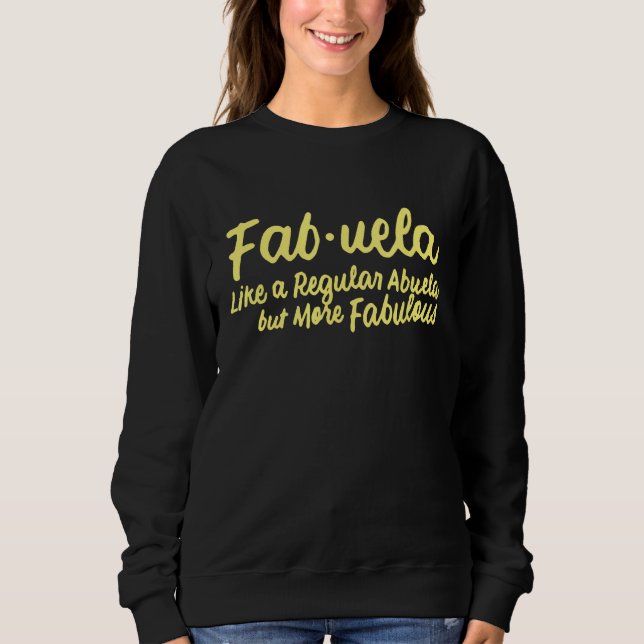 Fabuela Definition Abuela Latina spansk mormor T Shirt (Framsida)