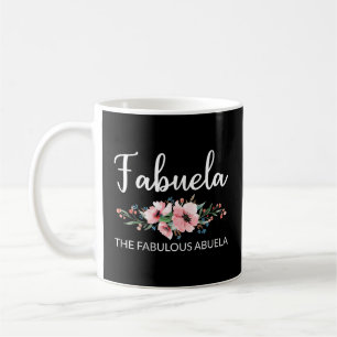 Fabuela Definition I - Fabulous Abuela Flowery Kaffemugg