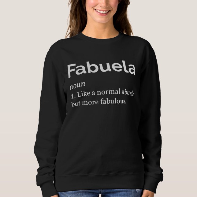Fabuela Fabulous Abuela Latina Spanish Grandmother T Shirt (Framsida)