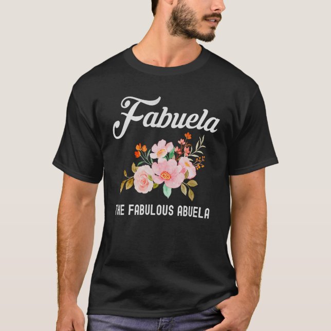 Fabuela the Fabulous Abuela T Shirt (Framsida)